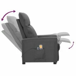 VidaXL Fauteuil électrique de massage Gris foncé Tissu -Fauteuils électriques Soldes image 6 3098890