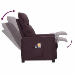 VidaXL Fauteuil électrique de massage Violet Tissu 11 VidaXL Fauteuil électrique de massage Violet Tissu -Fauteuils électriques Soldes image 6 3098896