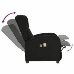 VidaXL Fauteuil électrique de massage Noir Tissu 11 VidaXL Fauteuil électrique de massage Noir Tissu -Fauteuils électriques Soldes image 6 3098939