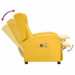 VidaXL Fauteuil électrique de massage Jaune Tissu -Fauteuils électriques Soldes image 6 3098948