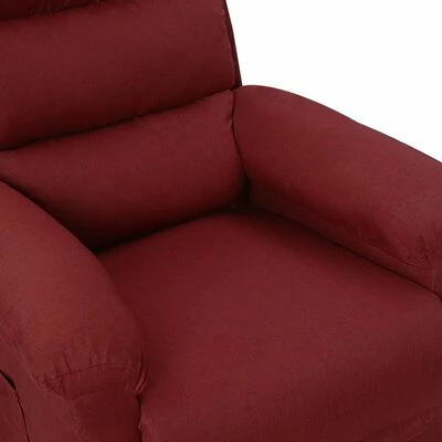 VidaXL Fauteuil électrique de massage Rouge bordeaux Tissu 6 VidaXL Fauteuil électrique de massage Rouge bordeaux Tissu – Image 6