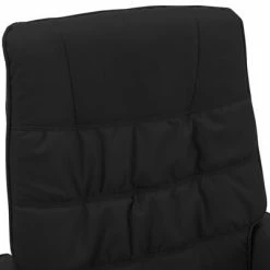 VidaXL Fauteuil de massage inclinable avec repose-pied Noir Similicuir -Fauteuils électriques Soldes image 6 320124