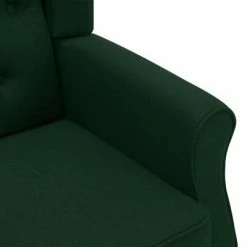 VidaXL Fauteuil de massage avec repose-pied Vert foncé Tissu -Fauteuils électriques Soldes image 6 320167