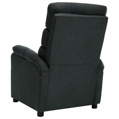 VidaXL Fauteuil inclinable de massage Gris foncé Tissu 6 VidaXL Fauteuil inclinable de massage Gris foncé Tissu – Image 6