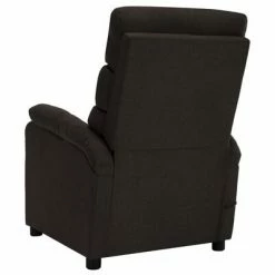 VidaXL Fauteuil inclinable de massage Marron foncé Tissu -Fauteuils électriques Soldes image 6 321231