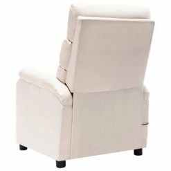VidaXL Fauteuil inclinable de massage Crème Tissu -Fauteuils électriques Soldes image 6 321235