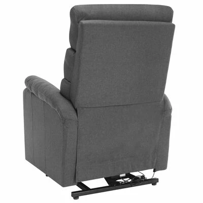 VidaXL Fauteuil inclinable de massage Gris clair Tissu 6 VidaXL Fauteuil inclinable de massage Gris clair Tissu – Image 6