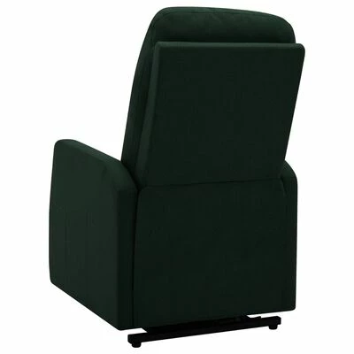 VidaXL Fauteuil inclinable de massage Vert foncé Tissu 6 VidaXL Fauteuil inclinable de massage Vert foncé Tissu – Image 6