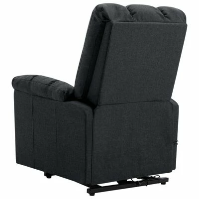 VidaXL Fauteuil inclinable de massage Gris foncé Tissu 6 VidaXL Fauteuil inclinable de massage Gris foncé Tissu – Image 6