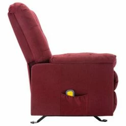 VidaXL Fauteuil de massage inclinable Rouge bordeaux Tissu -Fauteuils électriques Soldes image 6 321413
