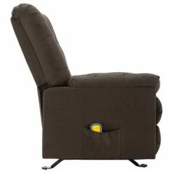 VidaXL Fauteuil de massage inclinable Marron foncé Tissu -Fauteuils électriques Soldes image 6 321415