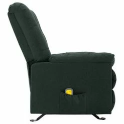 VidaXL Fauteuil de massage inclinable Vert foncé Tissu -Fauteuils électriques Soldes image 6 321416