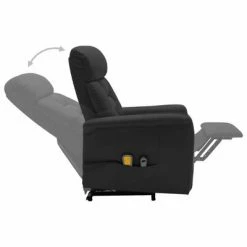 VidaXL Fauteuil inclinable de massage Noir Similicuir -Fauteuils électriques Soldes image 6 324014