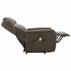 VidaXL Fauteuil de massage inclinable Marron Tissu -Fauteuils électriques Soldes image 6 324035