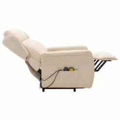 VidaXL Fauteuil de massage inclinable Crème Tissu -Fauteuils électriques Soldes image 6 324040
