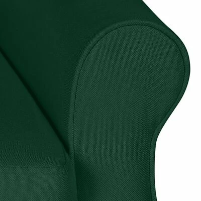 VidaXL Fauteuil de massage inclinable Vert foncé Tissu 6 VidaXL Fauteuil de massage inclinable Vert foncé Tissu – Image 6