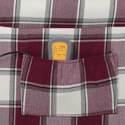 VidaXL Fauteuil de massage inclinable Rouge Tissu 6 VidaXL Fauteuil de massage inclinable Rouge Tissu – Image 6