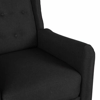 VidaXL Fauteuil de massage inclinable Noir Tissu 6 VidaXL Fauteuil de massage inclinable Noir Tissu – Image 6
