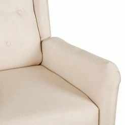 VidaXL Fauteuil de massage inclinable Crème Tissu -Fauteuils électriques Soldes image 6 329339