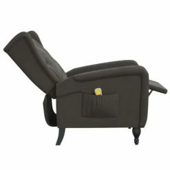 VidaXL Fauteuil de massage inclinable Gris foncé Velours -Fauteuils électriques Soldes image 6 329353