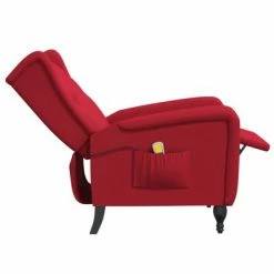 VidaXL Fauteuil de massage inclinable Rouge bordeaux Velours -Fauteuils électriques Soldes image 6 329357