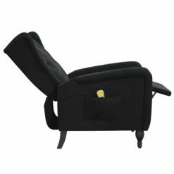VidaXL Fauteuil de massage inclinable Noir Velours 11 VidaXL Fauteuil de massage inclinable Noir Velours -Fauteuils électriques Soldes image 6 329358