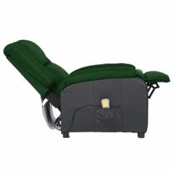 VidaXL Fauteuil de massage inclinable Vert foncé Similicuir et tissu 11 VidaXL Fauteuil de massage inclinable Vert foncé Similicuir et tissu -Fauteuils électriques Soldes image 6 329501