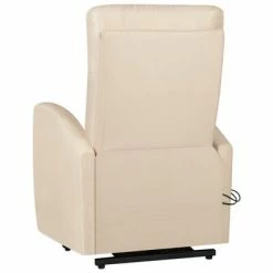 VidaXL Fauteuil de massage inclinable Crème Tissu -Fauteuils électriques Soldes image 6 329624