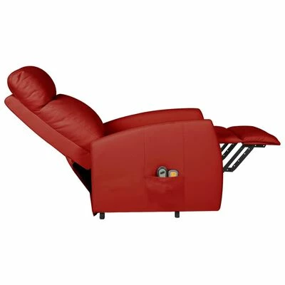 VidaXL Fauteuil inclinable de massage Rouge bordeaux Similicuir 6 VidaXL Fauteuil inclinable de massage Rouge bordeaux Similicuir – Image 6