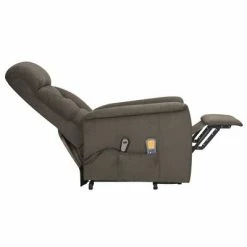 VidaXL Fauteuil inclinable de massage Gris foncé Tissu microfibre -Fauteuils électriques Soldes image 6 329668
