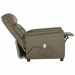 VidaXL Fauteuil de massage inclinable Gris Similicuir -Fauteuils électriques Soldes image 6 329681
