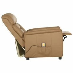 VidaXL Fauteuil de massage inclinable Cappuccino Similicuir -Fauteuils électriques Soldes image 6 329684