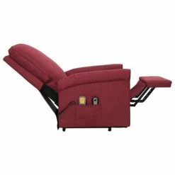 VidaXL Fauteuil de massage inclinable Rouge bordeaux Tissu -Fauteuils électriques Soldes image 6 329732