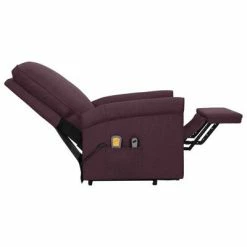 VidaXL Fauteuil de massage inclinable Violet Tissu -Fauteuils électriques Soldes image 6 329736