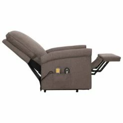 VidaXL Fauteuil de massage inclinable Taupe Tissu 11 VidaXL Fauteuil de massage inclinable Taupe Tissu -Fauteuils électriques Soldes image 6 329737