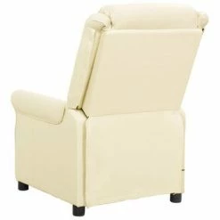 VidaXL Fauteuil de massage inclinable Crème Similicuir -Fauteuils électriques Soldes image 6 338832