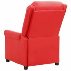 VidaXL Fauteuil de massage inclinable Rouge Similicuir -Fauteuils électriques Soldes image 6 338834