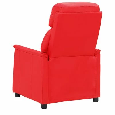 VidaXL Fauteuil de massage inclinable Rouge Similicuir 6 VidaXL Fauteuil de massage inclinable Rouge Similicuir – Image 6