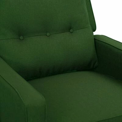 VidaXL Fauteuil de massage inclinable Vert foncé Tissu 6 VidaXL Fauteuil de massage inclinable Vert foncé Tissu – Image 6