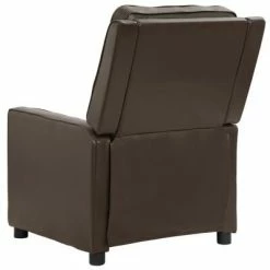 VidaXL Fauteuil de massage inclinable Marron Similicuir brillant -Fauteuils électriques Soldes image 6 338979