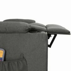VidaXL Fauteuil de massage inclinable Gris foncé Tissu -Fauteuils électriques Soldes image 6 339093