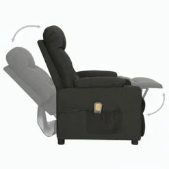 VidaXL Fauteuil de massage inclinable Noir Tissu -Fauteuils électriques Soldes image 6 339094
