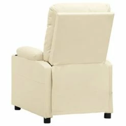 VidaXL Fauteuil de massage inclinable Crème Similicuir -Fauteuils électriques Soldes image 6 339132