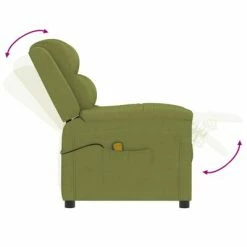 VidaXL Fauteuil de massage inclinable Vert clair Velours -Fauteuils électriques Soldes image 6 342391