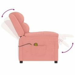 VidaXL Fauteuil de massage inclinable Rose Velours -Fauteuils électriques Soldes image 6 342392