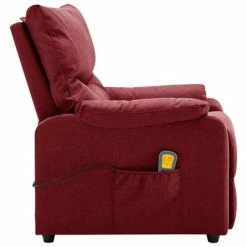 VidaXL Fauteuil de massage inclinable Rouge bordeaux Tissu 11 VidaXL Fauteuil de massage inclinable Rouge bordeaux Tissu -Fauteuils électriques Soldes image 6 342462