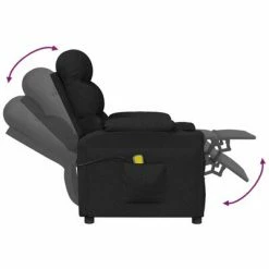 VidaXL Fauteuil de massage inclinable Noir Tissu -Fauteuils électriques Soldes image 6 348084