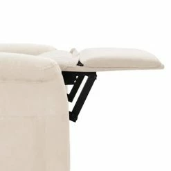VidaXL Fauteuil inclinable de massage Beige Tissu microfibre -Fauteuils électriques Soldes image 6 348412