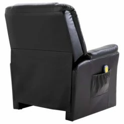 VidaXL Fauteuil de massage Noir Similicuir -Fauteuils électriques Soldes image 6 60045