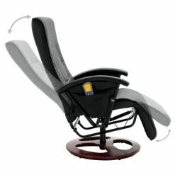 VidaXL Fauteuil de massage Noir Similicuir -Fauteuils électriques Soldes image 6 60311
